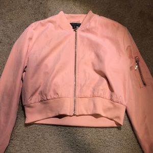 Peach/pale pink bomber jacket